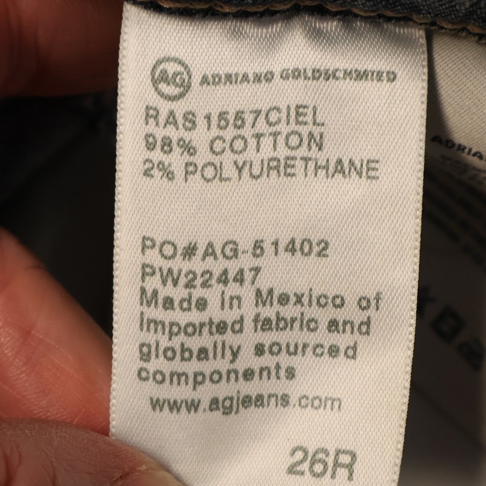 AG Prima Crop Cigarette Jeans Womens Size 26R Adriano Goldschmied Quiet Luxury - Picture 4 of 14